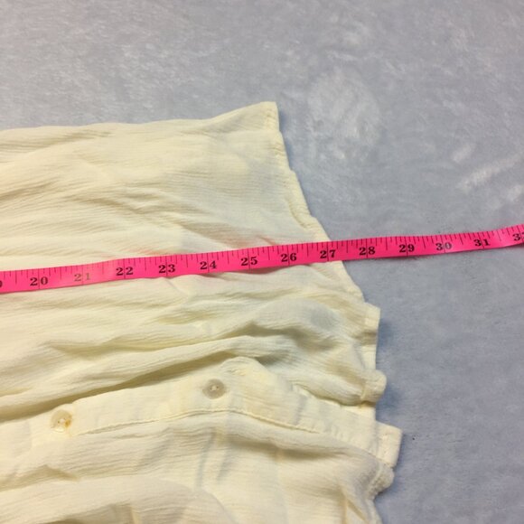 Caffe Marrakesh Blouse Shirt Top 2X Womans Plus Ivory Cream Floral Embroidered - Picture 13 of 13